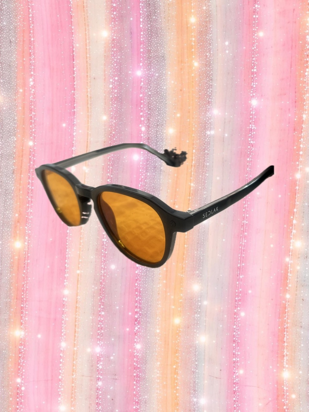 SEDLAK Black Sunglasses with Amber Lenses
